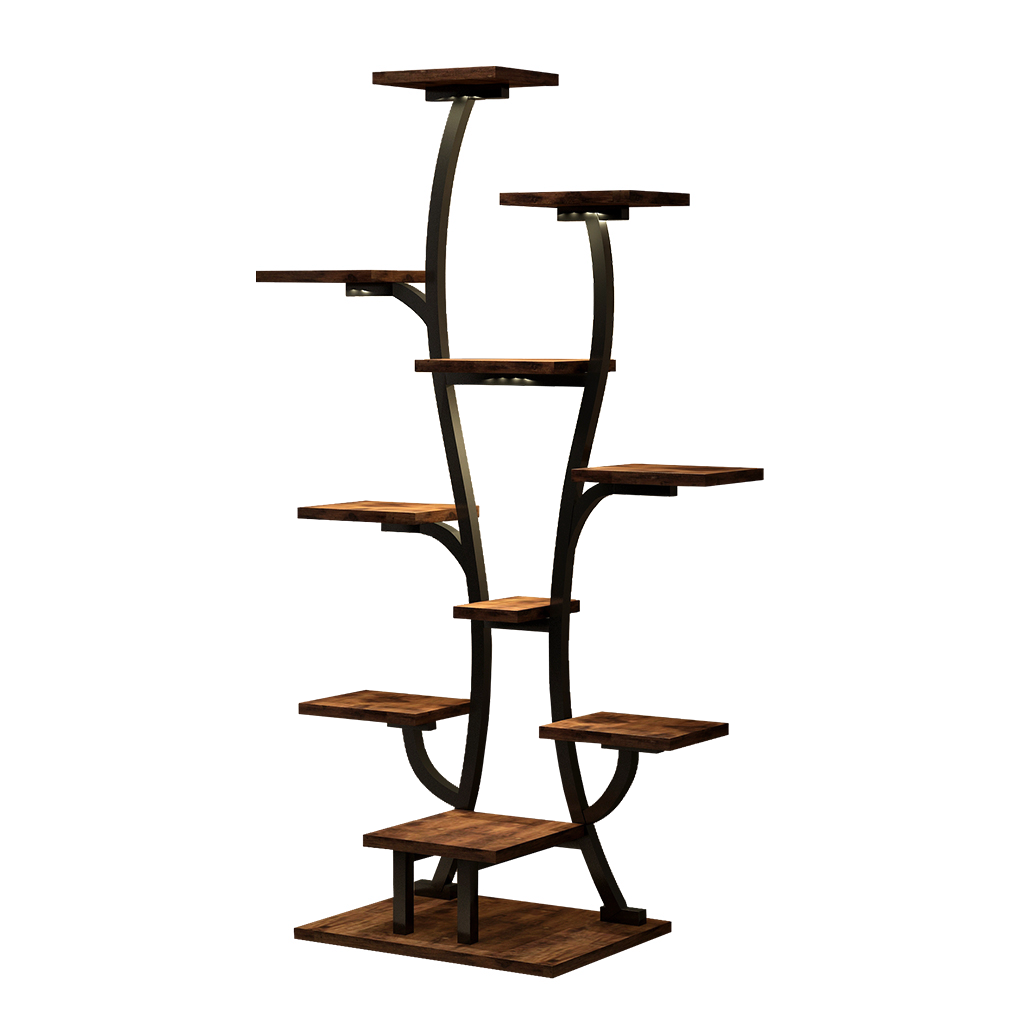 (Vase Shape) Plant Stand Indoor with Grow Lights, Indoor Plant Shelf, Metal Plant Flower Holder Stand, Vase Shape Plant Rack for Home, Patio, Plant Stand, Plant Stand Indoor - Grand Goldman Shop