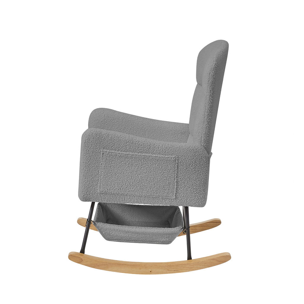 Grey Teddy Rocking Armchair - Grand Goldman Shop