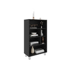 Bellagio 40' Tall Four-Tier Shelf Narrow Bookcase Black - Grand Goldman