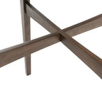 Mid-Century Modern Round Wooden Bar Table – 42' High Bar Table with Tapered Legs for Kitchen, Dining Room or Home Bar, Natural Walnut - Grand Goldman Shop