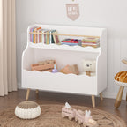 Kids Bookcaes, Children Book Organizer, toy Storage Cabinet Organizer, White - Grand Goldman