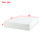 6 Twin Green Tea Memory Foam Mattress in Box, Fiberglass Free, White, Supportive Comfort for All Sleep Positions - Grand Goldman Shop