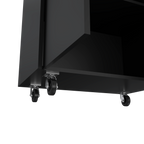 Storage Cabinet Lions, Double Door and Casters, Black Wengue Finish | Premium Home Decor - Grand Goldman