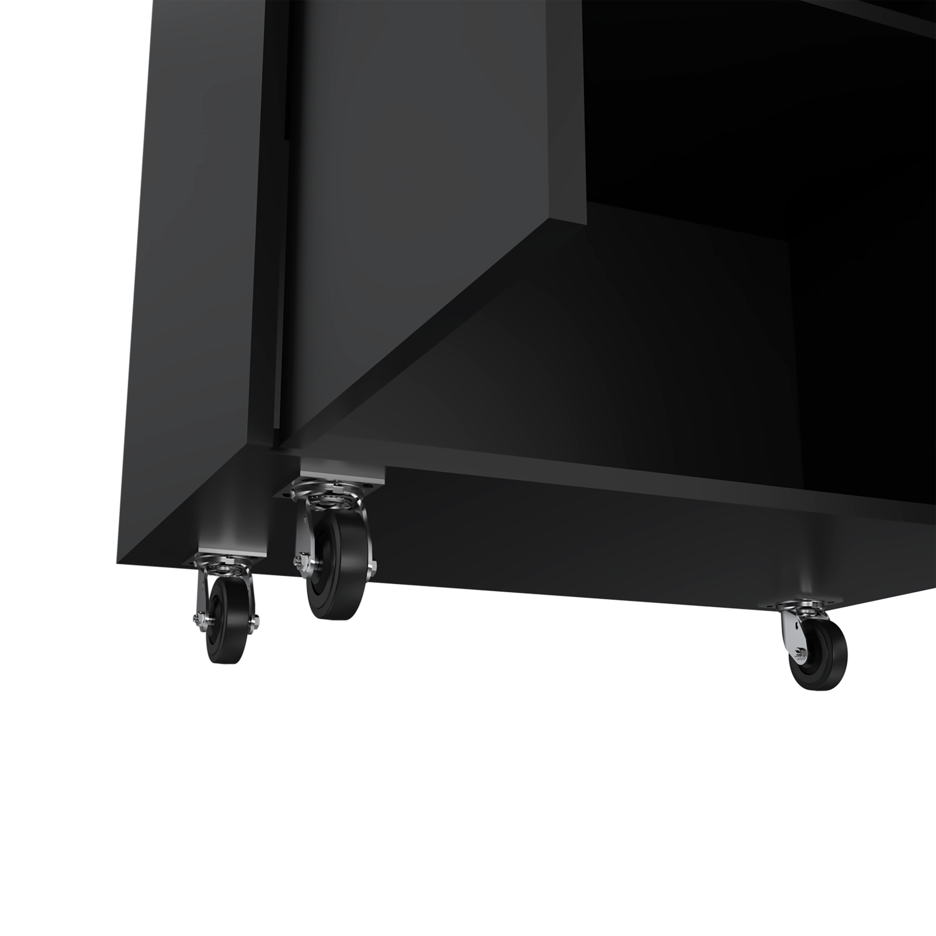 Storage Cabinet Lions, Double Door and Casters, Black Wengue Finish | Premium Home Decor - Grand Goldman