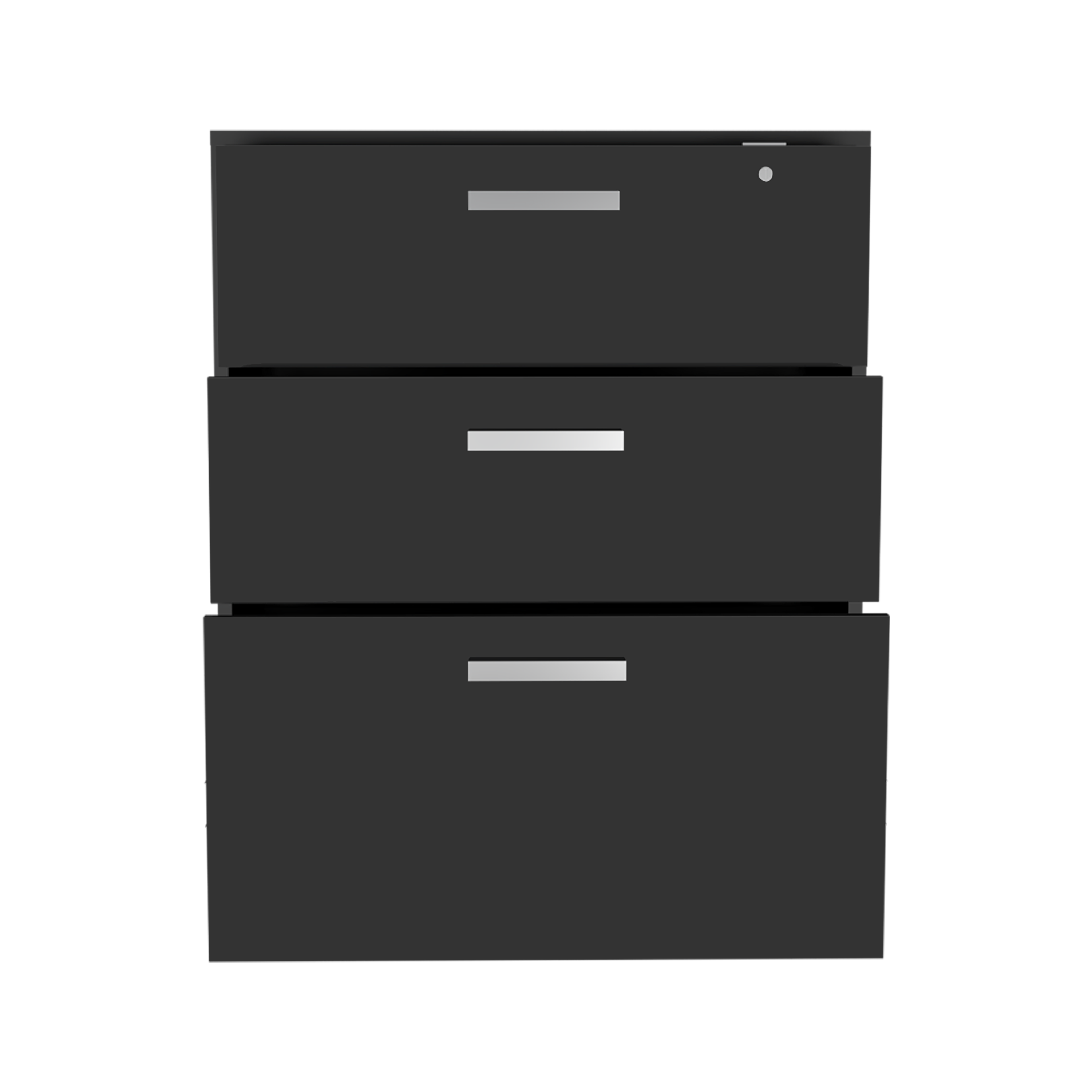 3 Drawers Storage Cabinet with Casters Lions Office, Black Wengue Finish - Grand Goldman