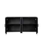 Cabinet with 4 Doors and 4 open shelgves,Freestanding Sideboard Storage Cabinet Entryway Floor Cabinet for Living Room Office Bedroom - Grand Goldman Shop