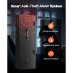 4 Gun Safe, Long Gun Cabinet for Rifles and Pistols, Quick Access Rifle Safe with 2 Ammo Slots, 2 Pistol Pockets & 2 Adjustab