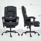Faux Leather Massage Desk Chair,Office Chair,Reclining Chair | Premium Home Decor - Grand Goldman
