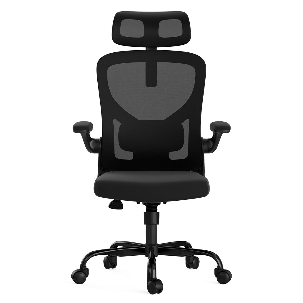 Ergonomic Office Chair, Home Office Desk Chair with Headrest, High Back Computer Chair with Armrests and Adjustable Lumbar Su