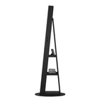 360°Swivel Jewelry Cabinet with Full Length Mirror, 360°Rotating Standing Jewelry Armoire Organizer, Lockable Storage Cabinet, Interior Lighted Mirror, Black - Grand Goldman Shop