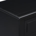 U_STYLE 28''painted Nightstand with 3 Drawers and Smooth Gliding Rails ,Simple Bedside Cabinet with Metal handle, Minimalist Sofa Side Table with rubber legs for Bedroom Sofa Couch Office - Grand Goldman Shop