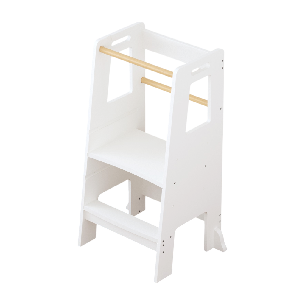 Kids Standing Tower, Child Kitchen Step Stool Toddler Wood Stepping Stool - Children's Montessori Stool - Adjustable Height, 