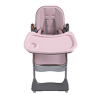 Adjustable Baby High Chair 0-6 Years – Portable Infant Feeding Seat with Safety Belt, Silent Lockable Wheels, Pink - Grand Goldman Shop