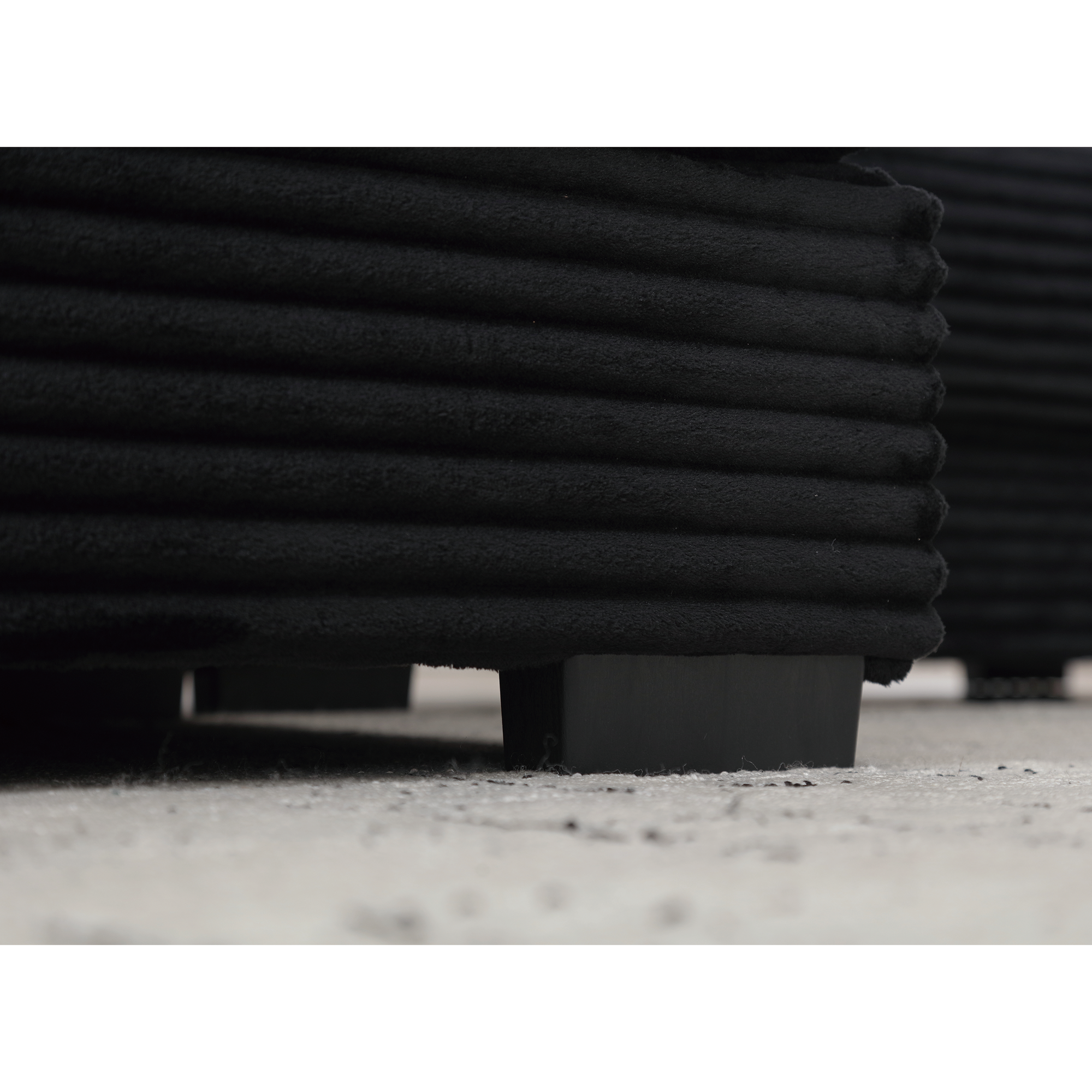 [NEW ARRIVED] [VIDEO PROVIDED] Oversized Two-Piece  Couches,  L Shaped Sofa, Corduroy, Right Chaise Daybed,with Armrests,Eight Throw Pillows,Corner Sofa,Easy To Assemble,  Black - Grand Goldman Shop