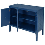 U_STYLE Adjustable Shelf Storage Sideboard with 3 Retro Metal Handles and 4 Pinewood Legs, for Entryway, Living Room, Study Room, Dining Room - Grand Goldman Shop