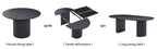 Expandable Dining Table,Solid Top Extending Table Modern Kitchen Table, Leisure Desk for Kitchen Dining Living Room Apartment.BLACK - Grand Goldman Shop