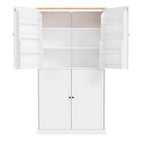 [Assembly Video Provided]TOPMAX 40.2x20x71.3inch High Freestanding Kitchen Pantry Large Cupboard Storage Cabinet with 2 Drawers, 2 Adjustable Shelves, 8 Door Shelves for Kitchen, Dining Room,White - Grand Goldman Shop