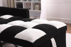 Convertible Sleeper Sofa Chair Bed, Adjustable Chair with Pillow, Multi-Functional Sleeper Chair with Soft Teddy Fabric for Living Room, Dorm, Apartment, Bedroom or Office - Grand Goldman Shop