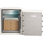 Fireproof Keypad Jewelry Safe with Advanced Security, White Steel, 2.75 Cubic Ft | Premium Home Decor - Grand Goldman