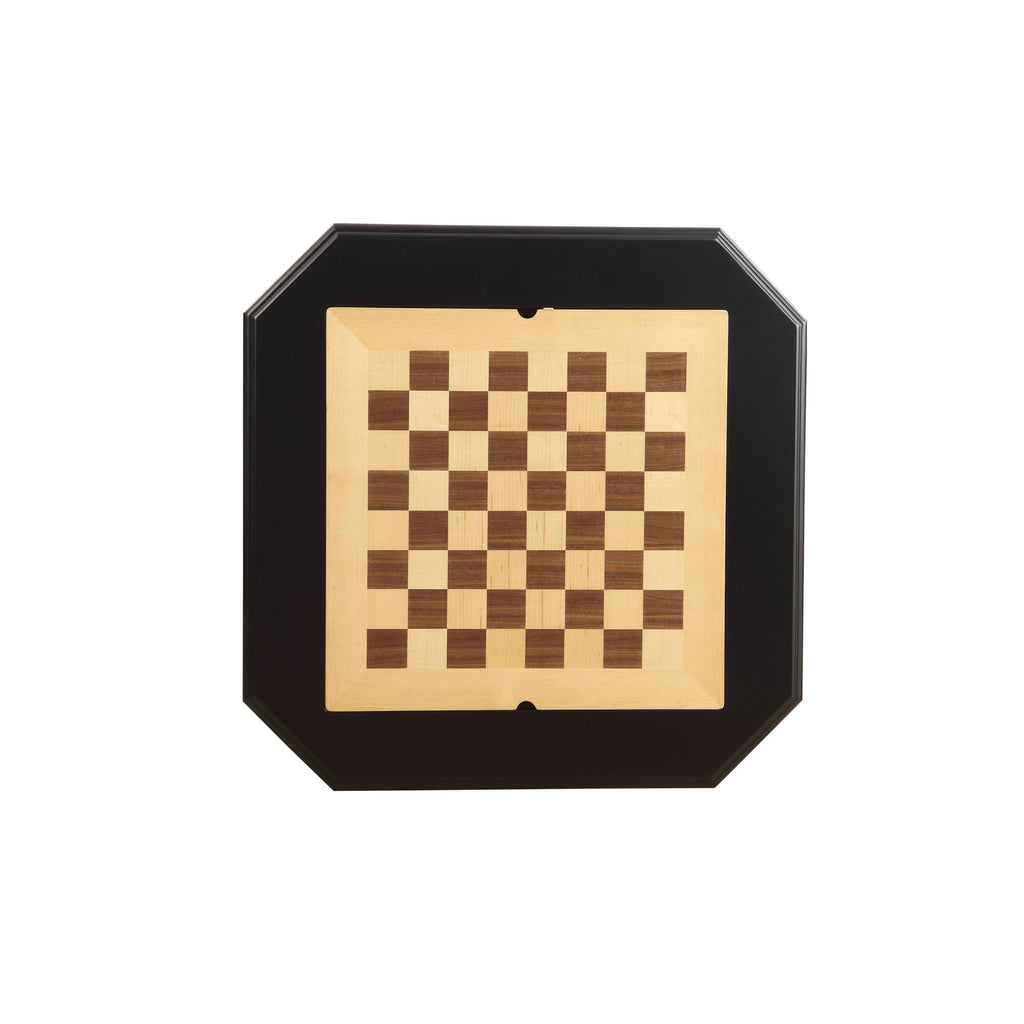 Bishop Black Finish Game Table (Game Board reversible, Chess Figure not included) | Premium Home Decor - Grand Goldman