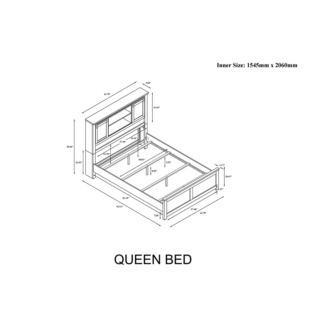 Avery Beige 5PC Queen Bedroom Set - Grand Goldman Shop