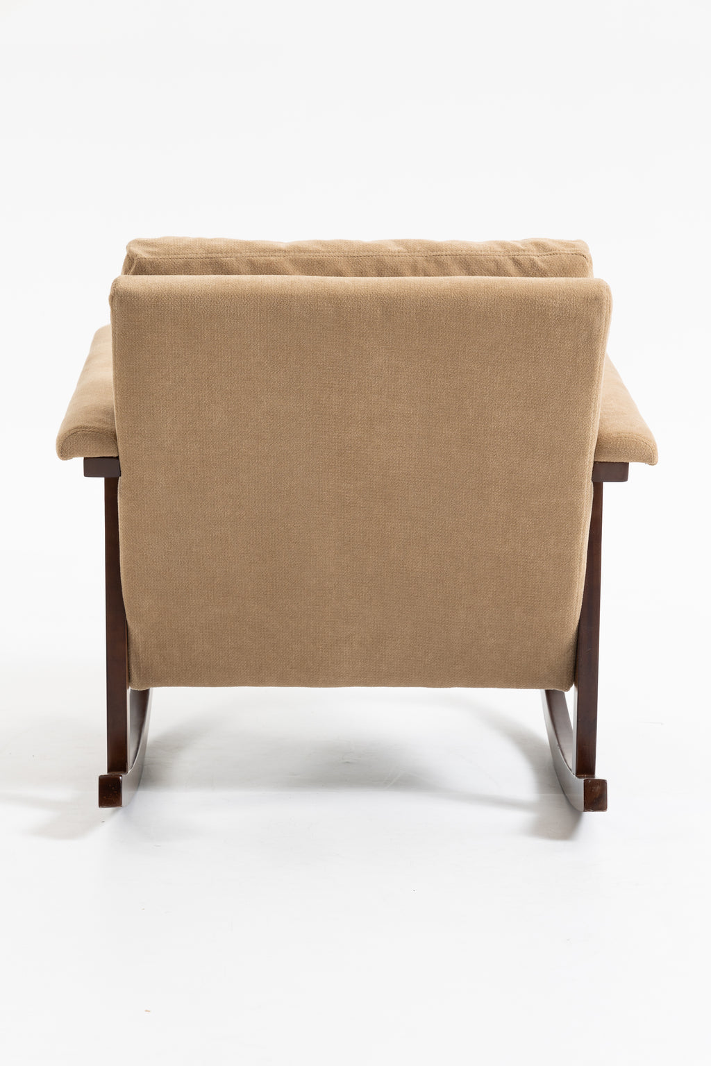 Mid Century Modern Accent Chair ,rocking chair with Wood Frame, Upholstered Living Room Chairs , Reading Armchair for Bedroom Sunroom - Grand Goldman Shop