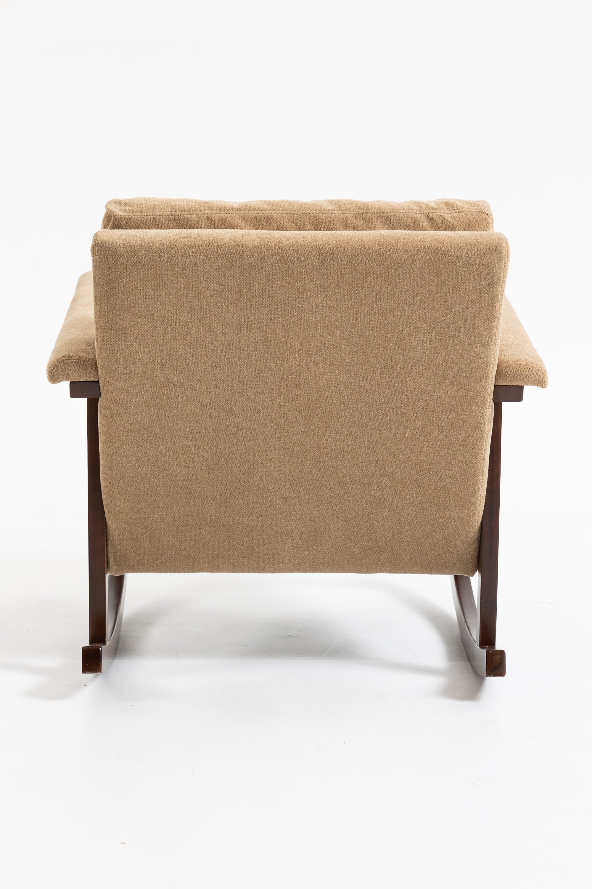 Mid Century Modern Accent Chair ,rocking chair with Wood Frame, Upholstered Living Room Chairs , Reading Armchair for Bedroom Sunroom - Grand Goldman Shop