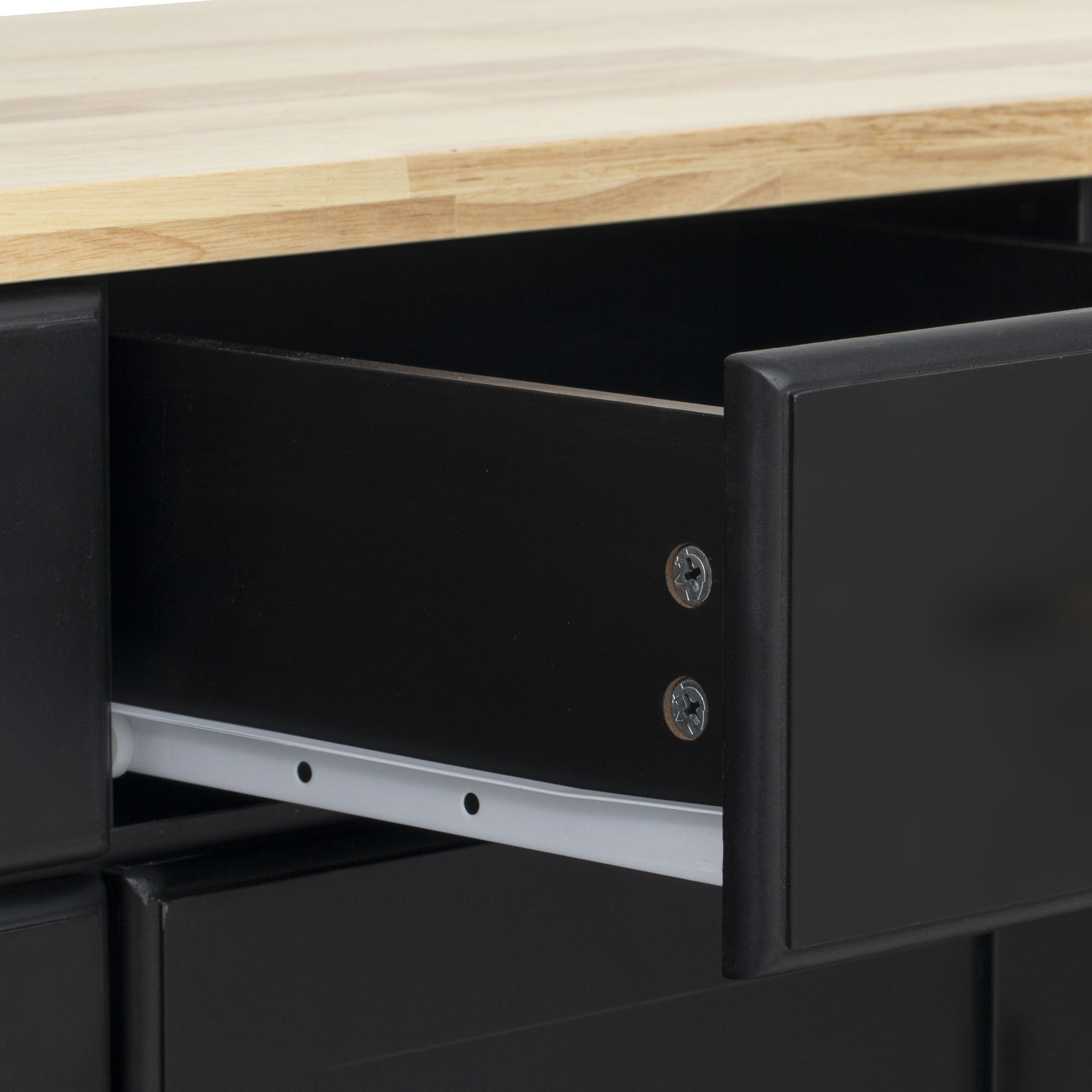 K&K 59.3' Kitchen Island with Storage 2 Pull Out Cabinet Organizers & Rubber Wood Drop Leaf, Rolling Kitchen Island with Trash Can Storage, Power Outlet, Spice & Towel Rack for Kitchen, Dining, Black - Grand Goldman Shop