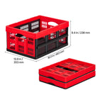 Plastic Collapsible Storage Bins, 32L 3 Packs, Stackable Folding Storage Crates with Handles, Holds 26 lbs Per Bin, Foldable Heavy Duty Containers, Space-Saving Baskets, for Home Organizing - Grand Goldman Shop