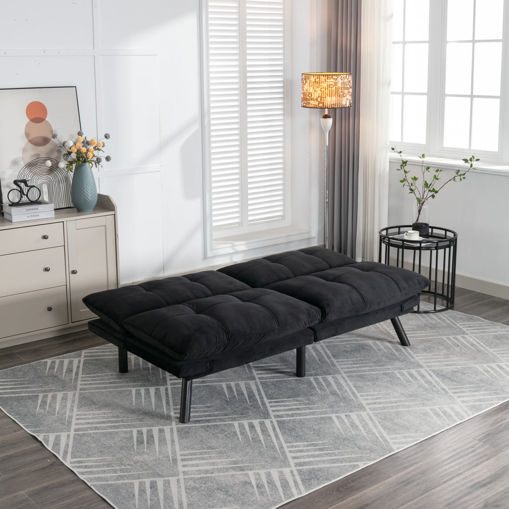 Black Convertible Folding Modern sofa Bed - Grand Goldman Shop