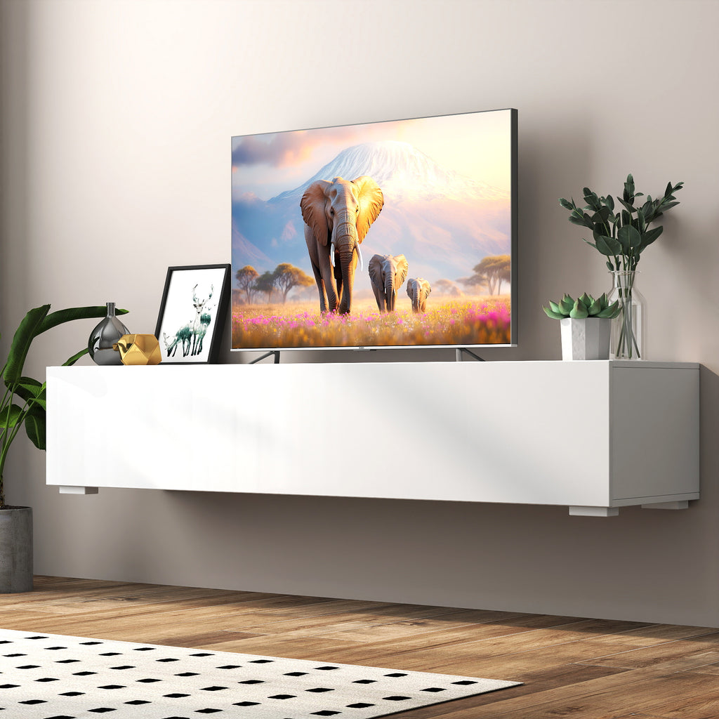 Modern Entertainment Center with Storage   Media Console for Living Room - Grand Goldman Shop