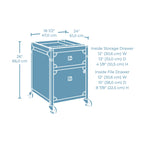 Stylish 2-Drawer Mobile File Pedestal, Brown finish - Available at Grand Goldman