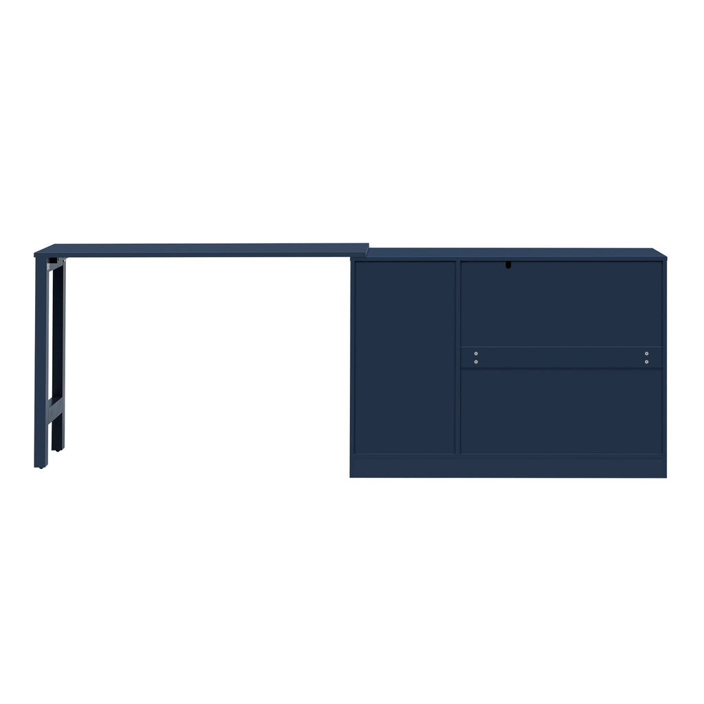 U_STYLE 89.7''Wooden Sideboard with Extendable Table,Multifunctional Storage Cabinet with 2 Doors and 3 Drawers,for Living Room,Study,Foyer and Kitchen - Grand Goldman Shop