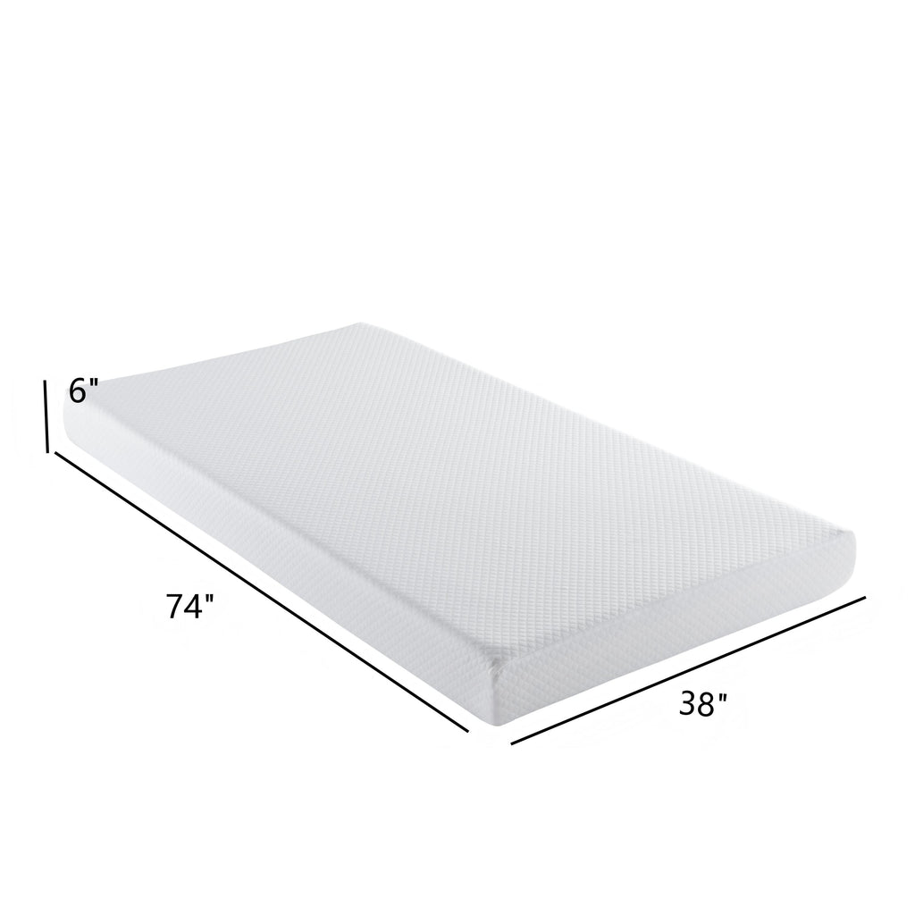 Twin Size 6 Inch Medium Firm Memory Foam Mattress, Breathable Pressure Relief Bed Mattress for Bedroom - Grand Goldman Shop
