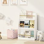 Stylish 3 Tier Kids Book Shelf,Kids Book Rack, Helps Keep Bedrooms, Playrooms, and Classrooms Organized,White - Available at 