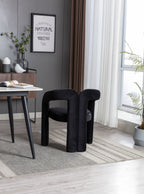 Contemporary Designed Velvet Fabric Upholstered Accent/Dining Chair /Barrel Side Chairs Kitchen Armchair for Living Room set of 2 (Black Velvet) - Grand Goldman Shop