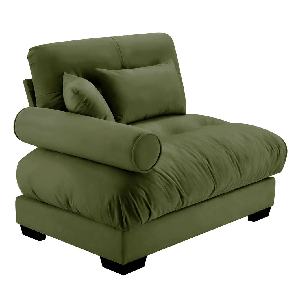 Milano Sofa LSF W/3 pillows - green - Grand Goldman Shop