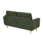 67.7' Wide Mid-Century Modern Upholstered Tufted Loveseat Sofa With Wooden Legs - Grand Goldman Shop