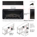36 inch Infrared Electric Fireplace with Removable Trim kit Insert, Touch Panel Home Decor Heater - Grand Goldman Shop