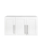 Stackable Wall Mounted Storage Cabinet, 15.75 'D x 35.43' W x 19.69 'H, White - Grand Goldman Shop