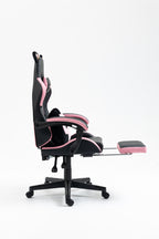 Cute Cat Gaming Chair with Paw Lumbar Cushion, PC Video Gamer Chair for Girl Teen Woman (Black) - Grand Goldman