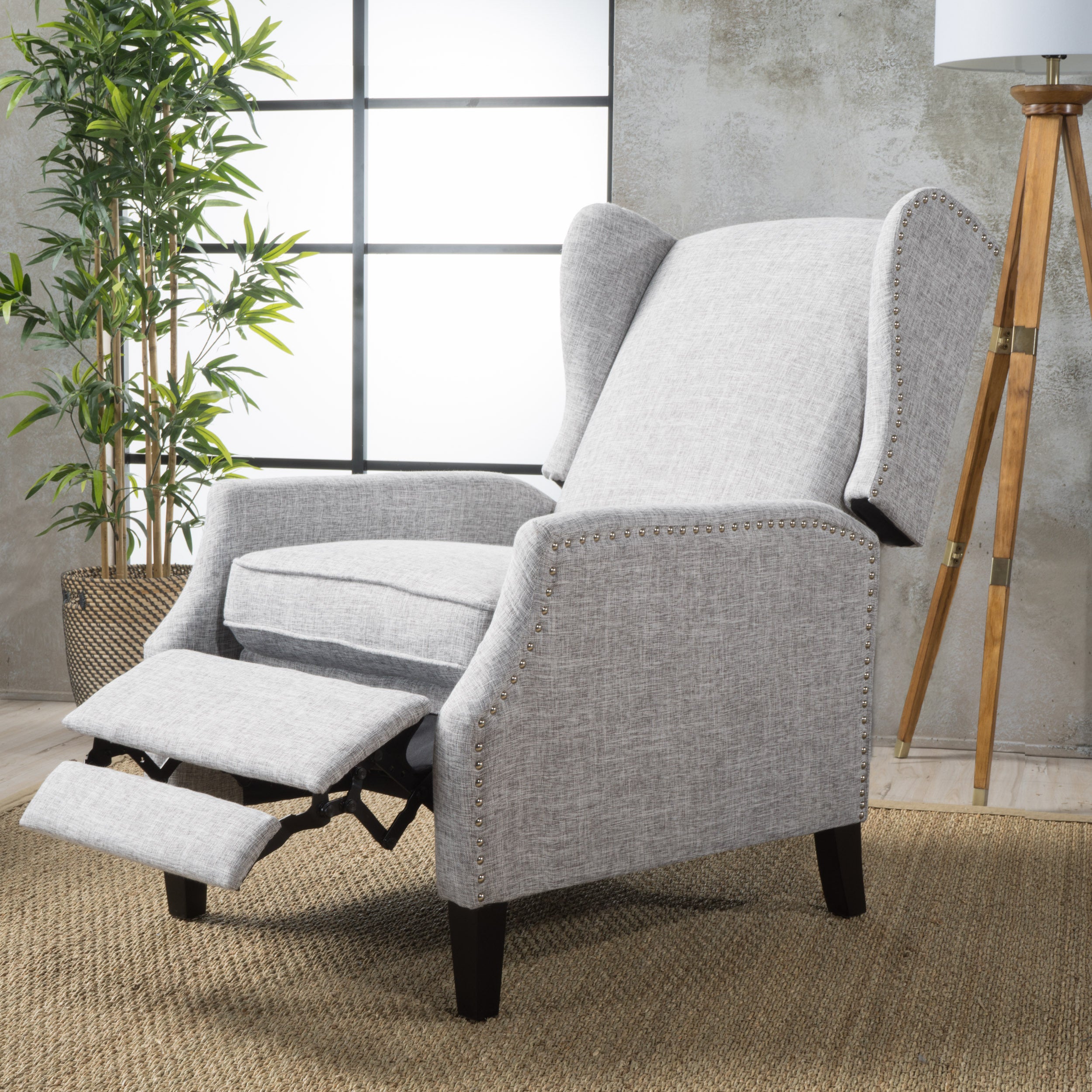 Westeros Wing Back Fabric Upholstered Recliner - Grand Goldman Shop