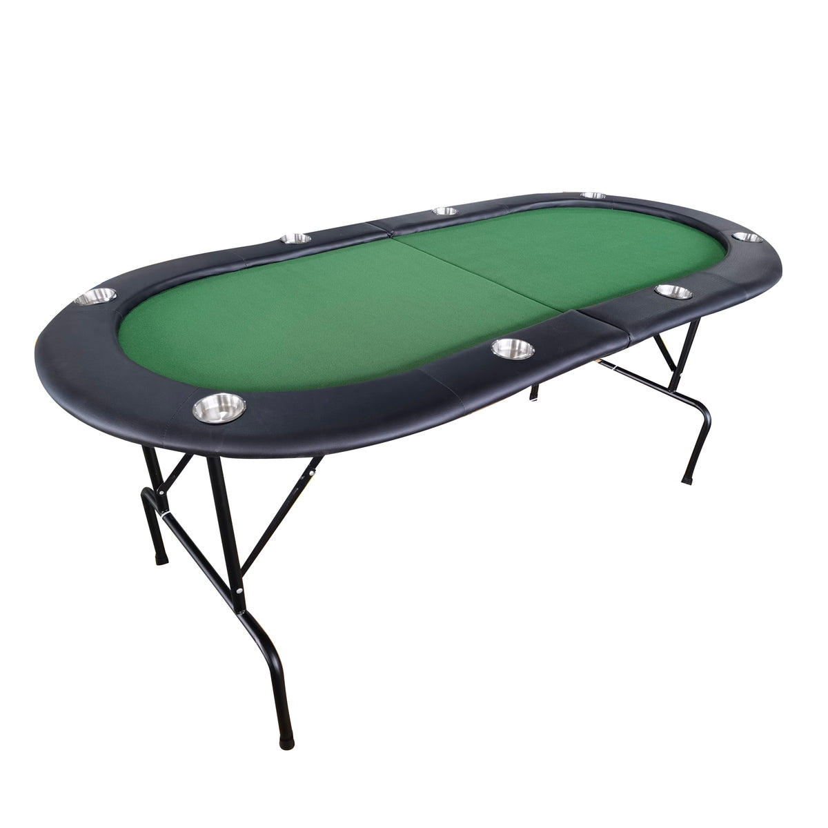 INO Design 73' Foldable Poker Table with Cup Holders #16364 Green | Premium Home Decor - Grand Goldman