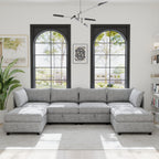 Modular Sectional Sofa, Convertible Sofa Seat With Storage, Sleeper Sectional Sofa Set, Fabric Flexible Modular Combinations for Living Room - Grand Goldman Shop