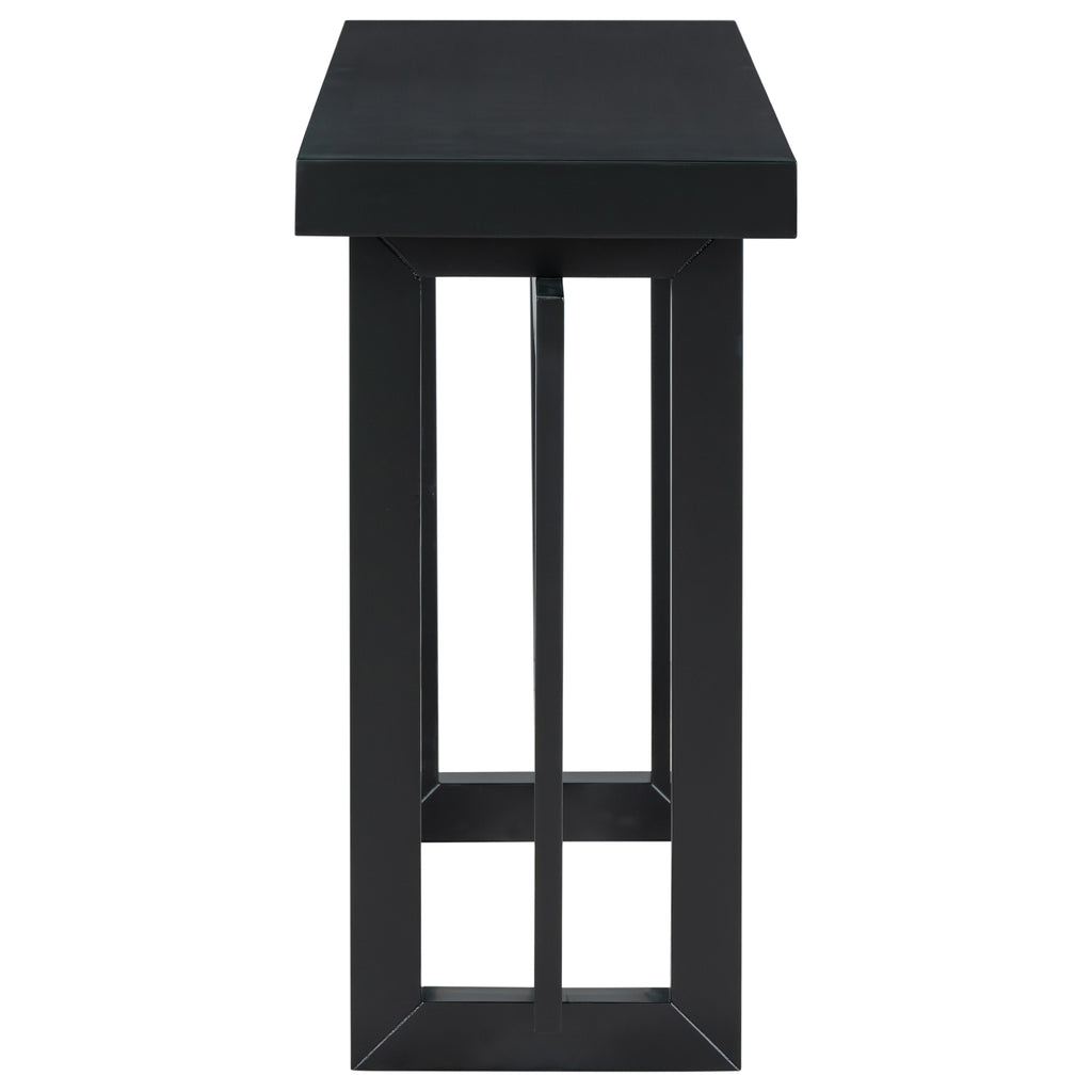 U_STYLE 59.1'' Painted Entryway Table with Pine Veneer,Unique Triple Rectangle Design Console Table with Thick Pine Wood Legs,Extra Long Sofa Table Versatile for Hallway, Living Room,Kitchen - Grand Goldman Shop
