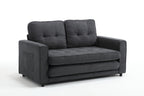 3 Fold Sofa,Convertible Futon Couch sleeper sofabed,Space saving loveseat,Pull Out Couch Bed for Living Room,Dark Gray & Light Gray & Beige,Velvet linen fabric - Grand Goldman Shop