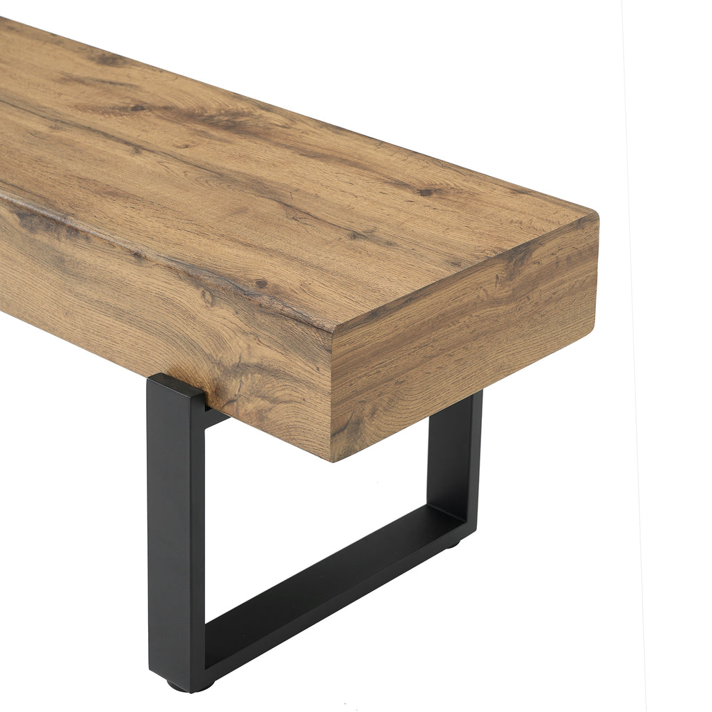 59' Wood Bench for Bedroom End of Bed, Farmhouse Indoor Kitchen Table Benches,Versatile Modern Shoe Bench for Entryway, Natural - Grand Goldman Shop
