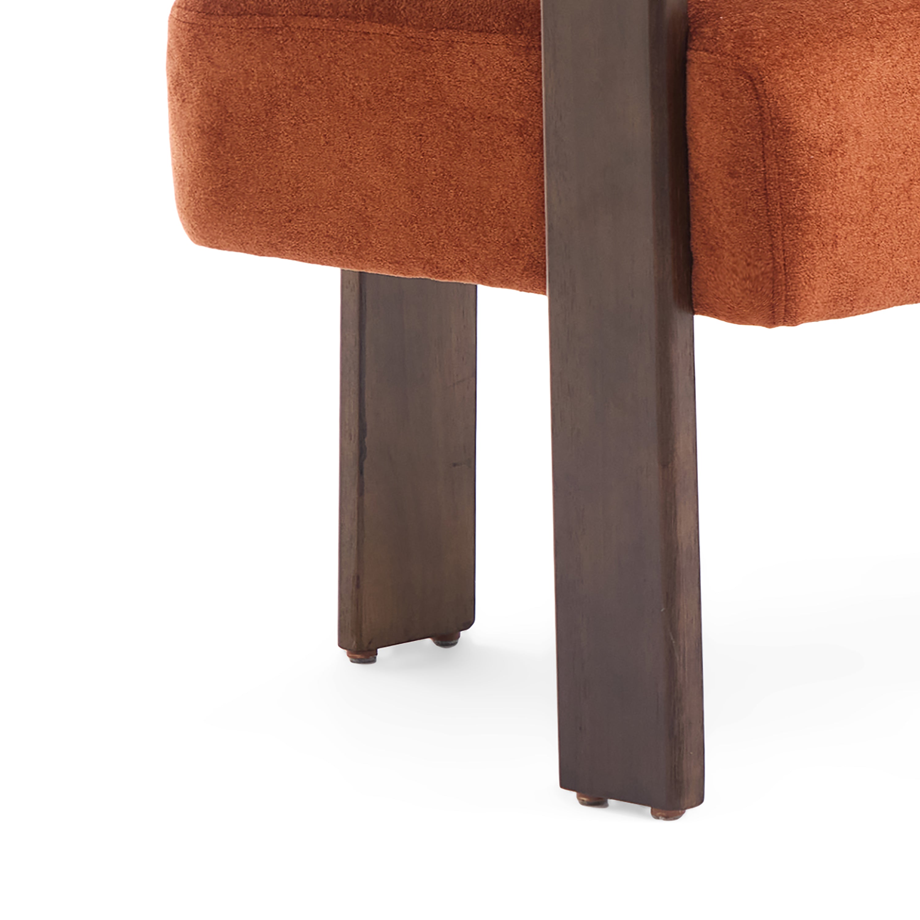 Round armrest loveseat(Dark orange+Brown) - Grand Goldman Shop