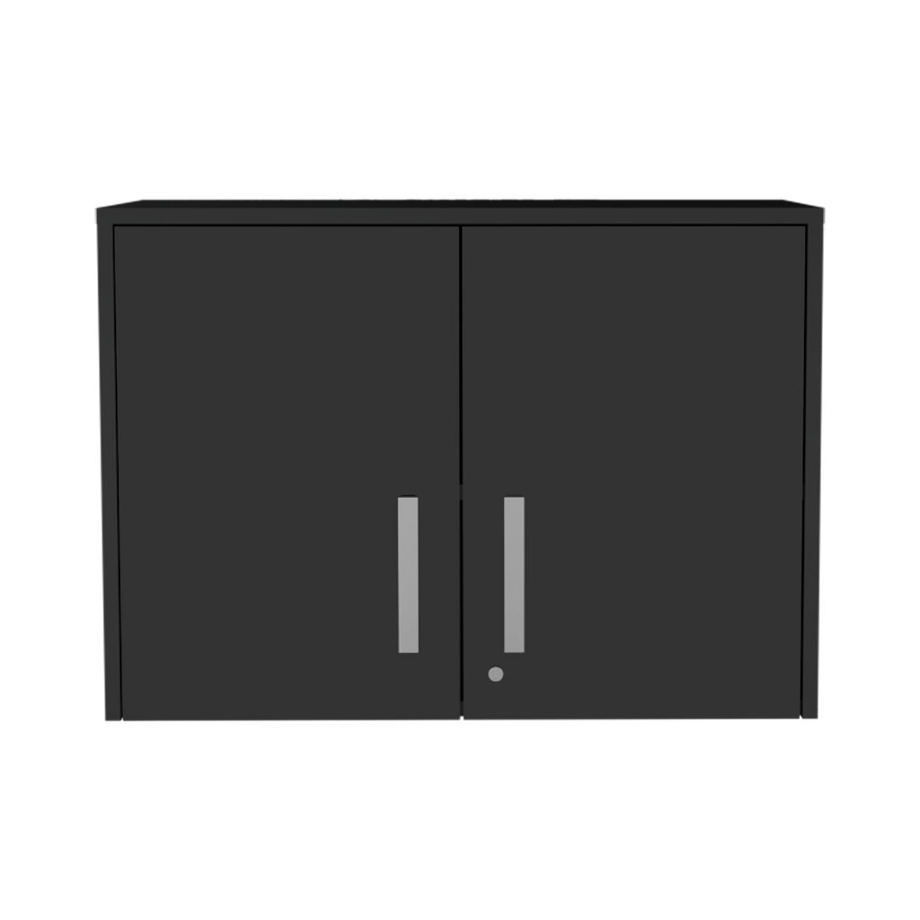 Wall Storage Cabinet Lions, 3 Shelves, Double Door, Black Wengue Finish | Premium Home Decor - Grand Goldman