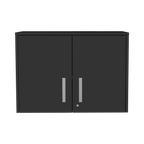 Wall Storage Cabinet Lions, 3 Shelves, Double Door, Black Wengue Finish | Premium Home Decor - Grand Goldman